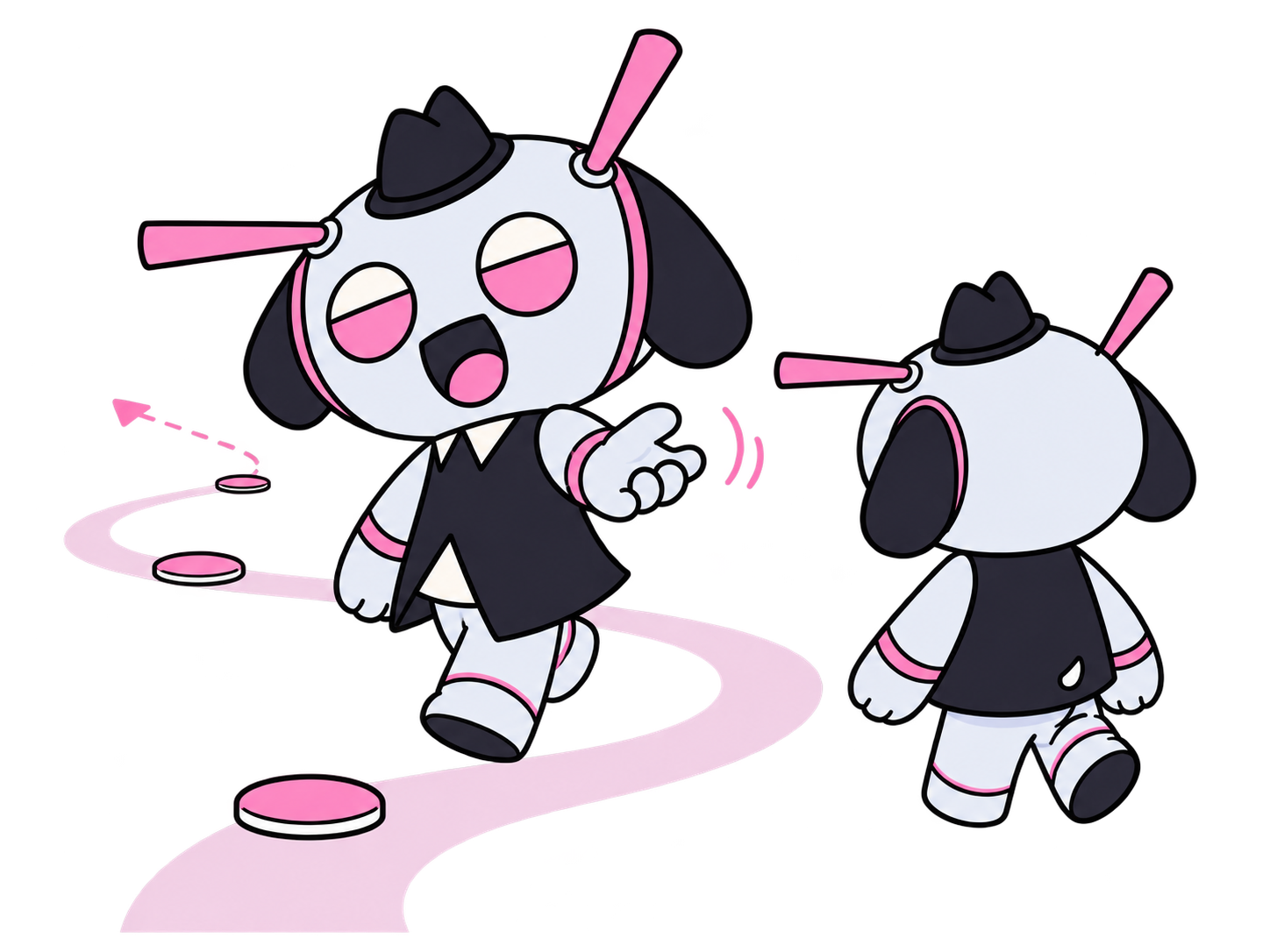 elevaite365 mascot following a recorded process path, illustrating step capture